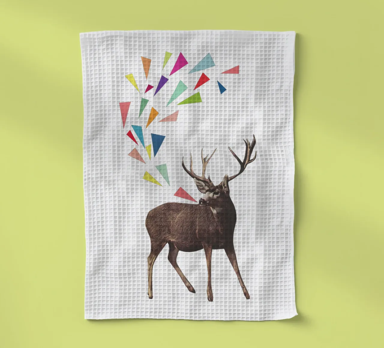 Cerf chantant torchon de Cassia Beck Collage