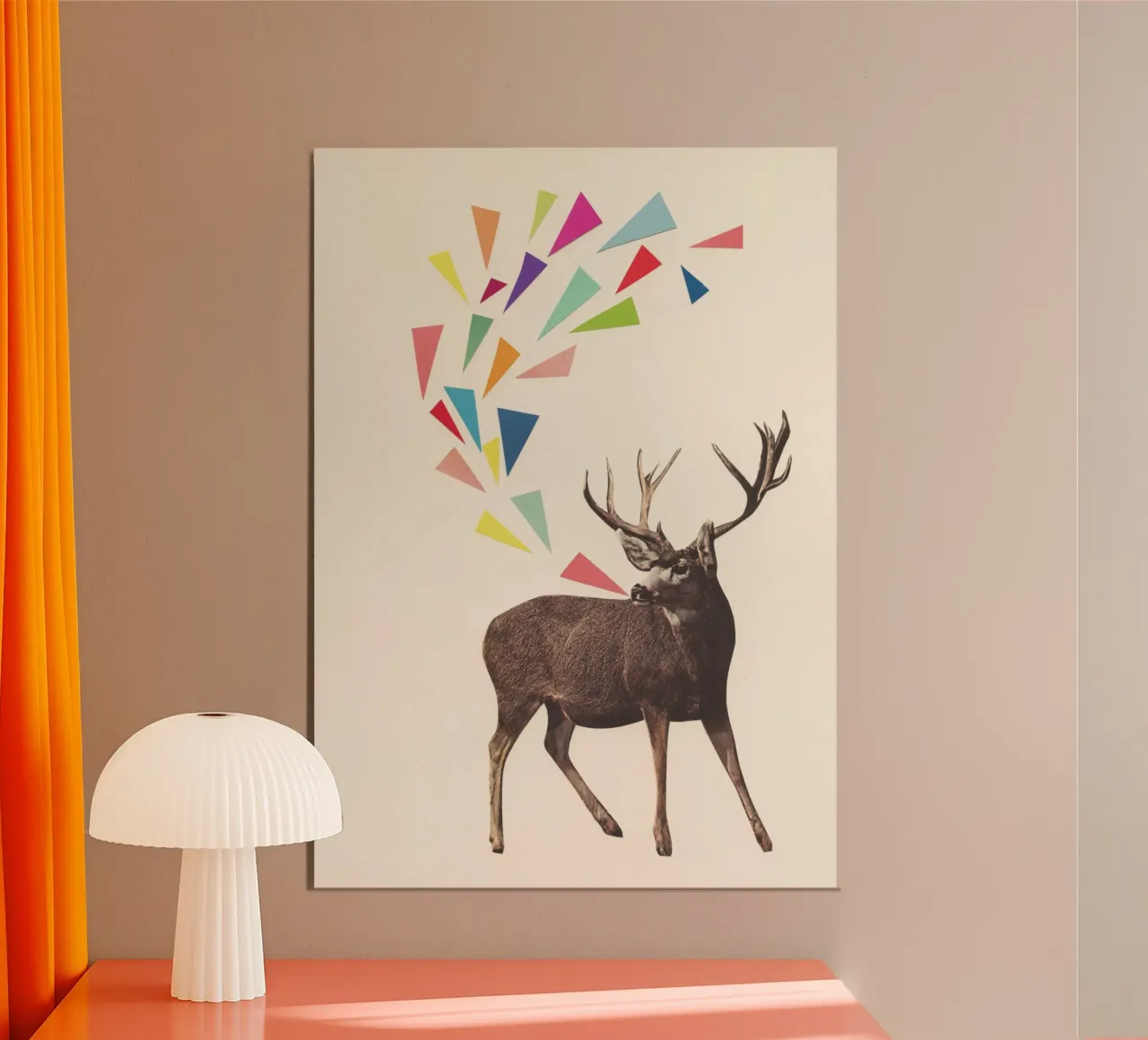 Ciervo cantor poster de Cassia Beck Collage