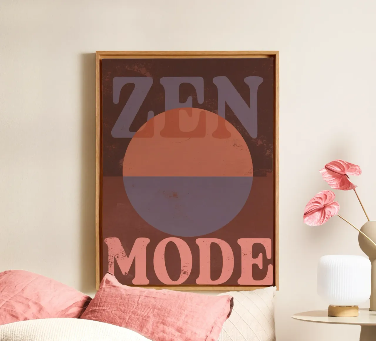 Zen Mode (Circle) tela con Cornice a cassetta da treechild