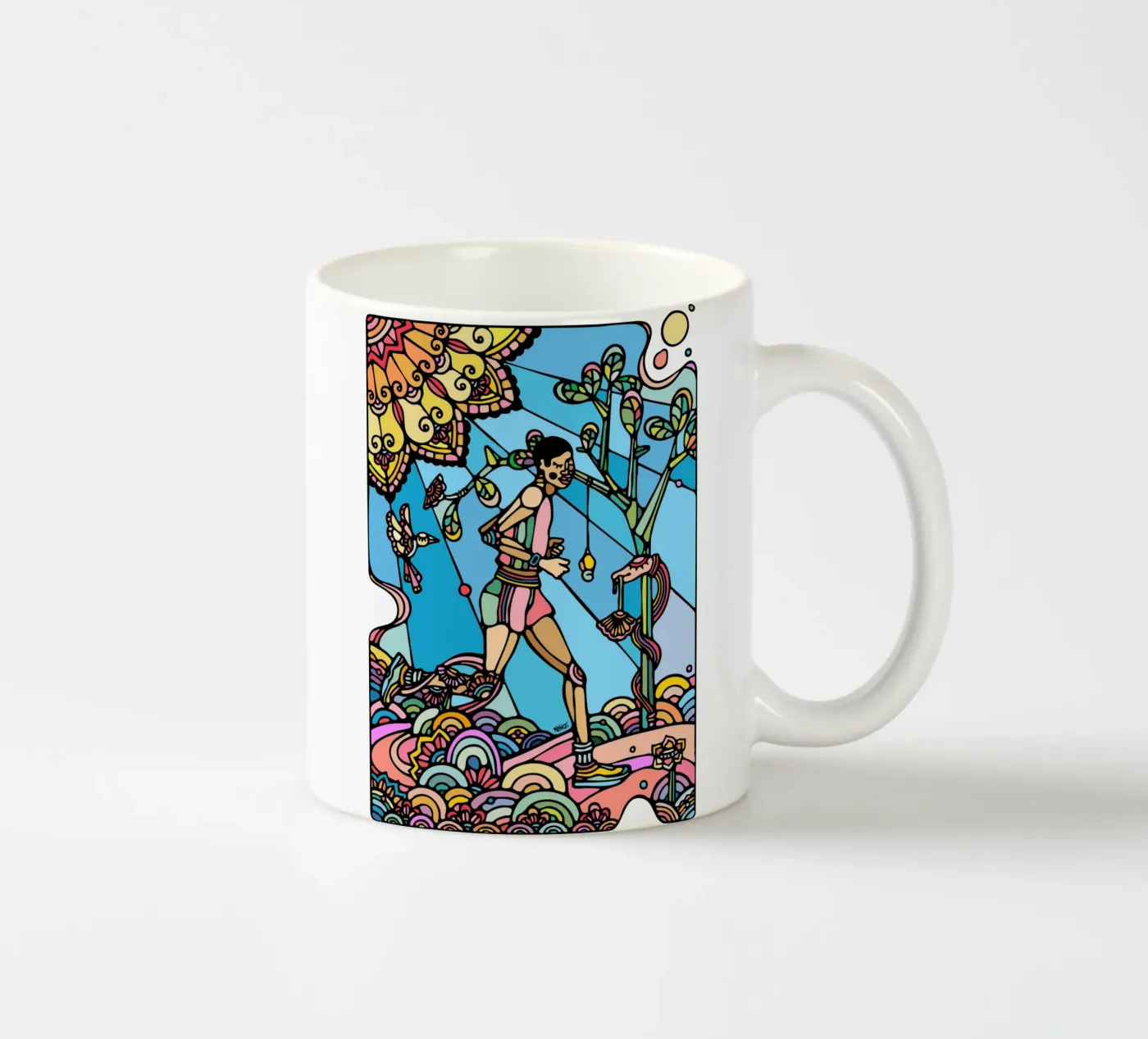 Run ceramic mug by Ninhol