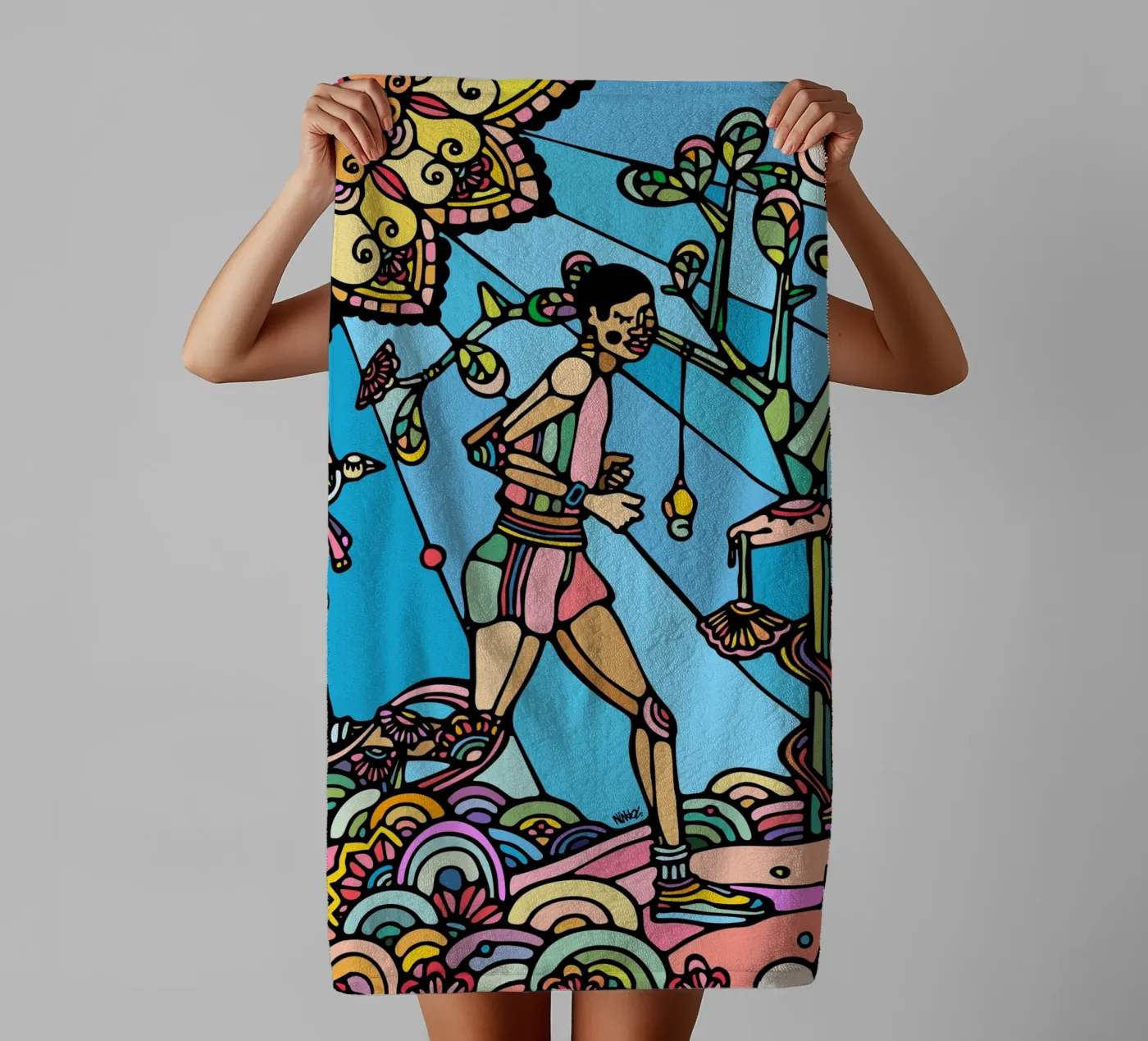 Exécuter serviette de bain de Ninhol