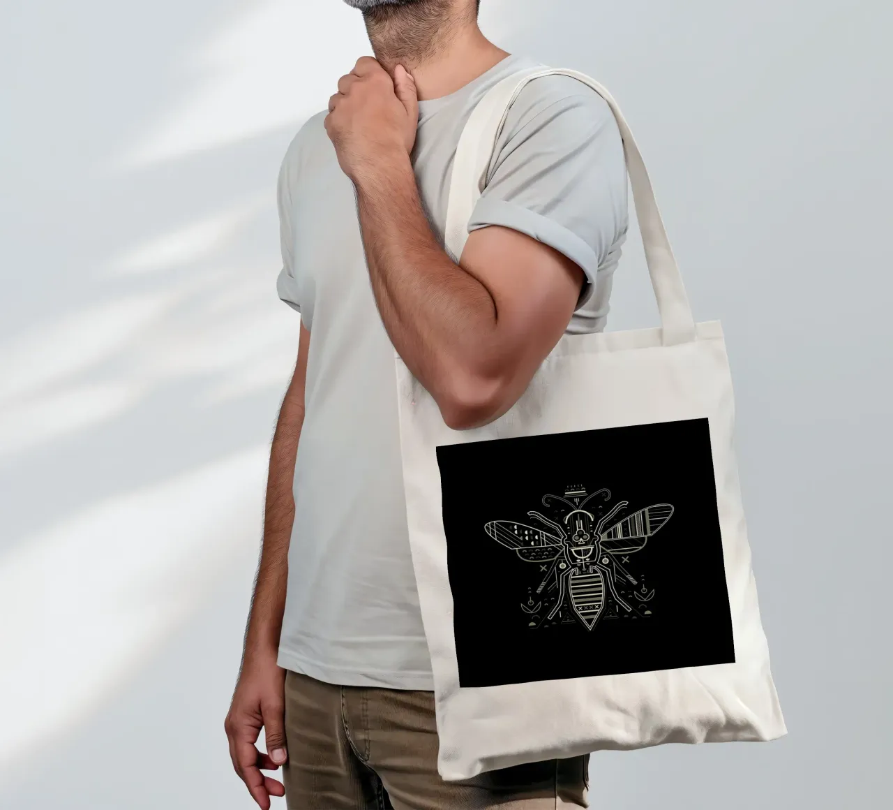 Zenith Wasp borsa in juta da Petros Afshar