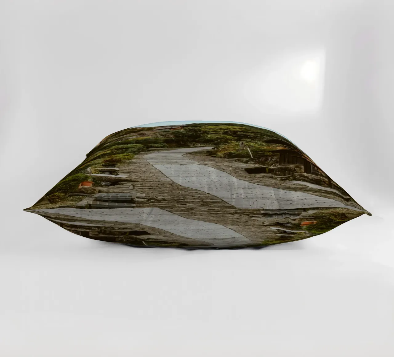Magome Town in Japan decorative cushion by Marcel Bisig