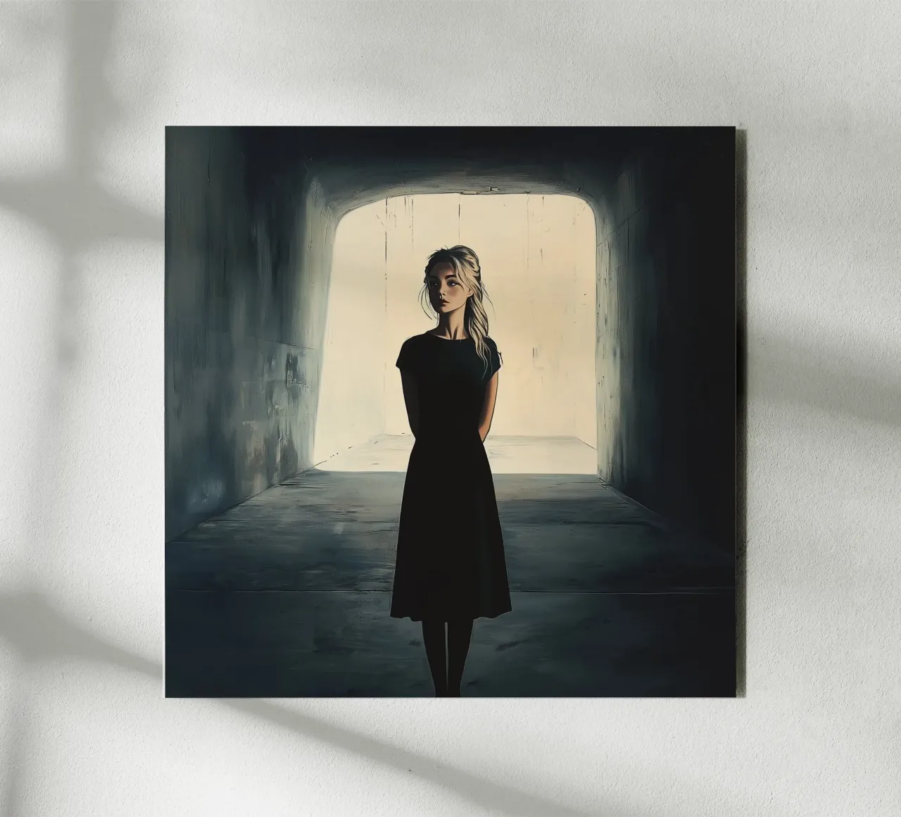 Mysterious Asylum girl alluminio dibond da Synthaira
