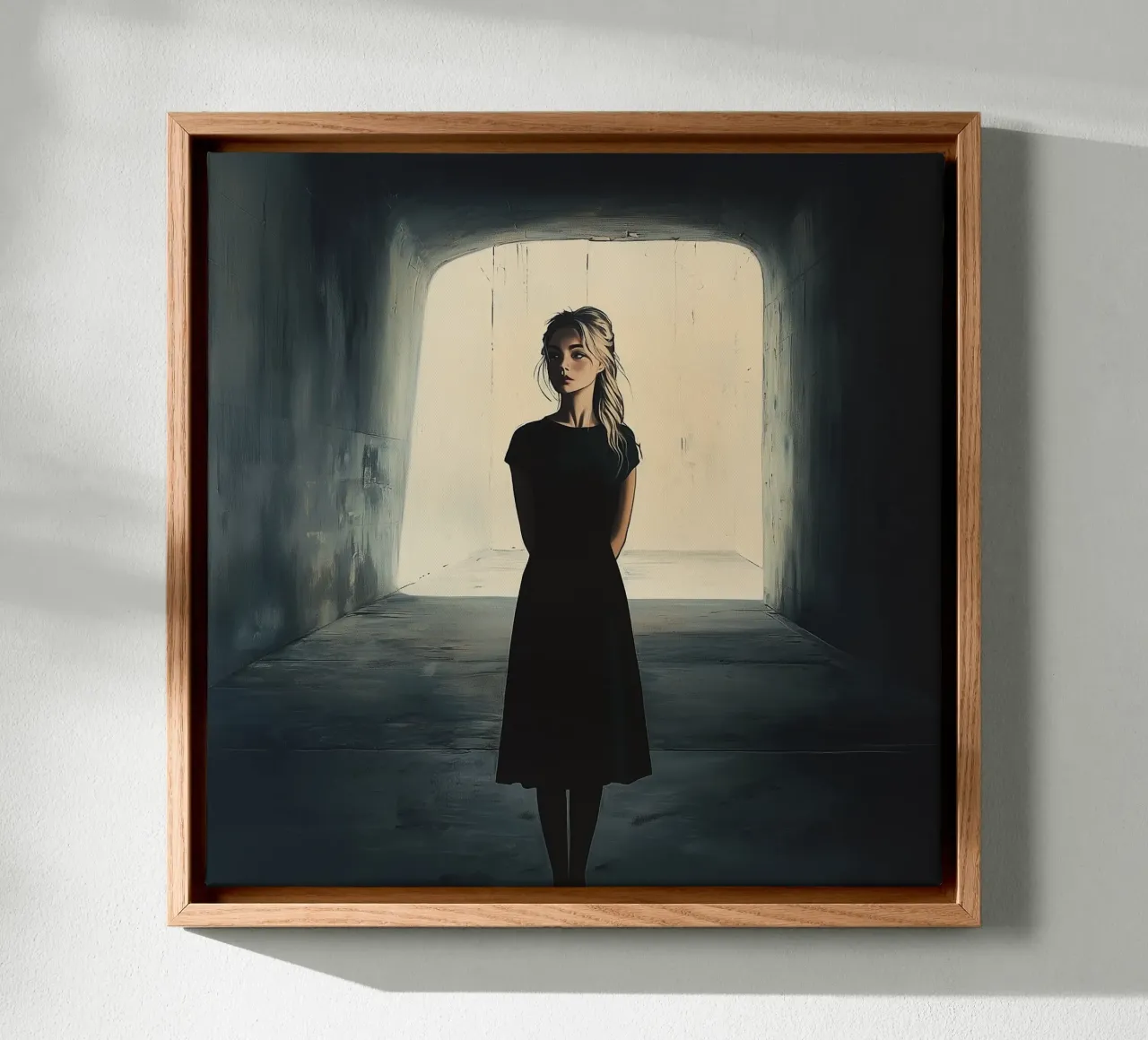 Mysterious Asylum girl tela con Cornice a cassetta da Synthaira