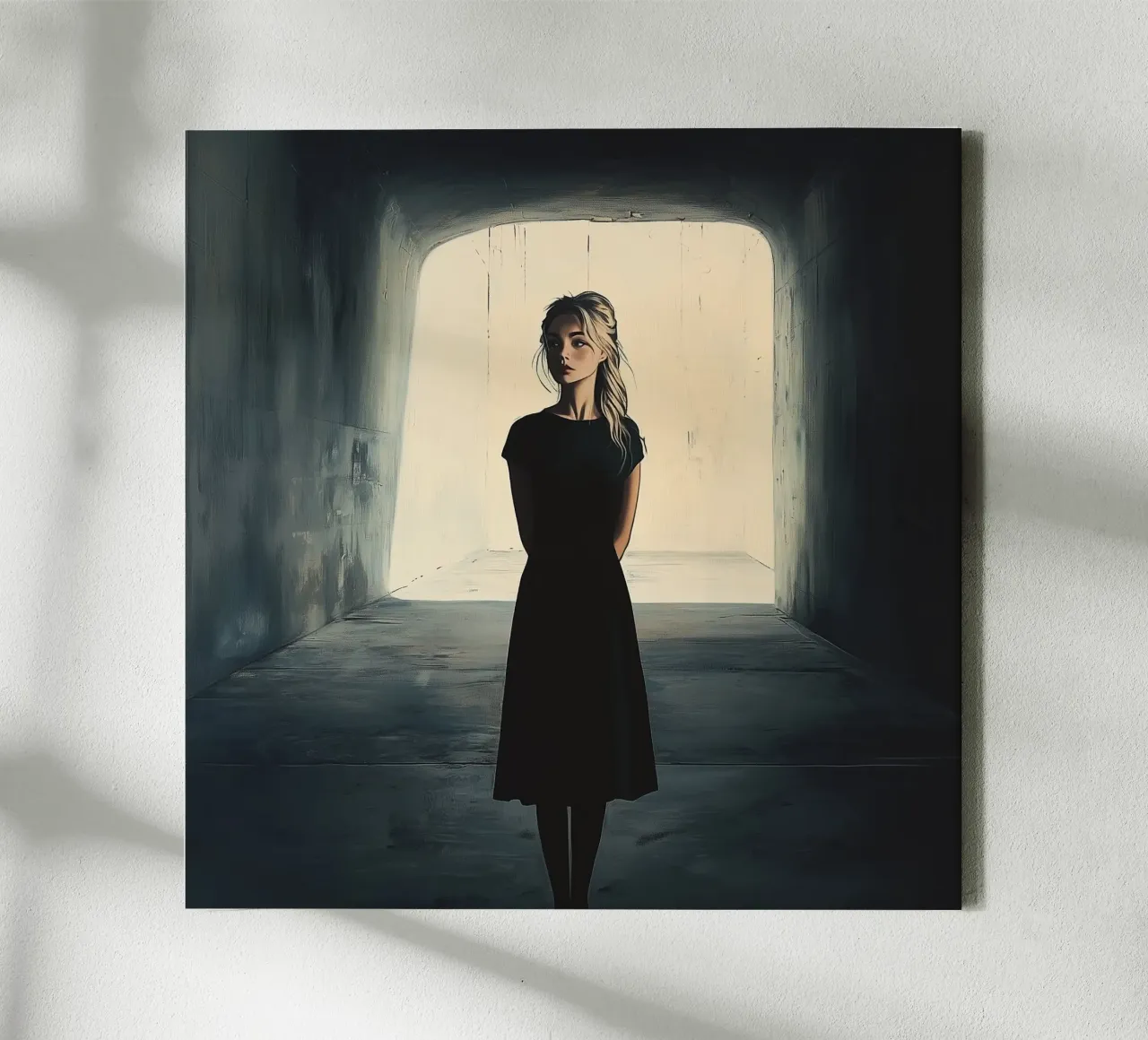 Mysterious Asylum girl tela con Cornice a cassetta da Synthaira