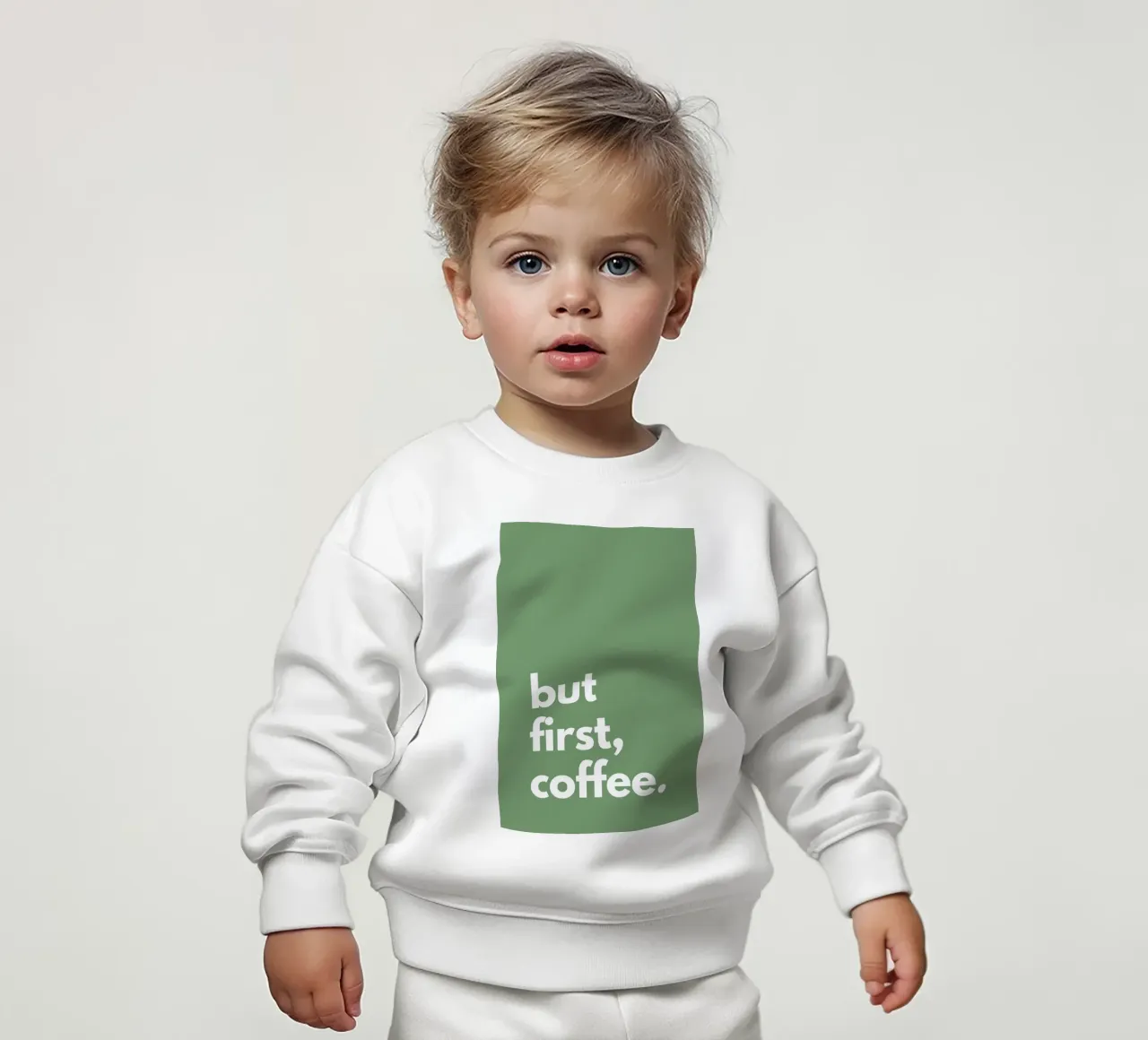 but first, coffee. felpa neonato da NORDLICHT DESIGNS