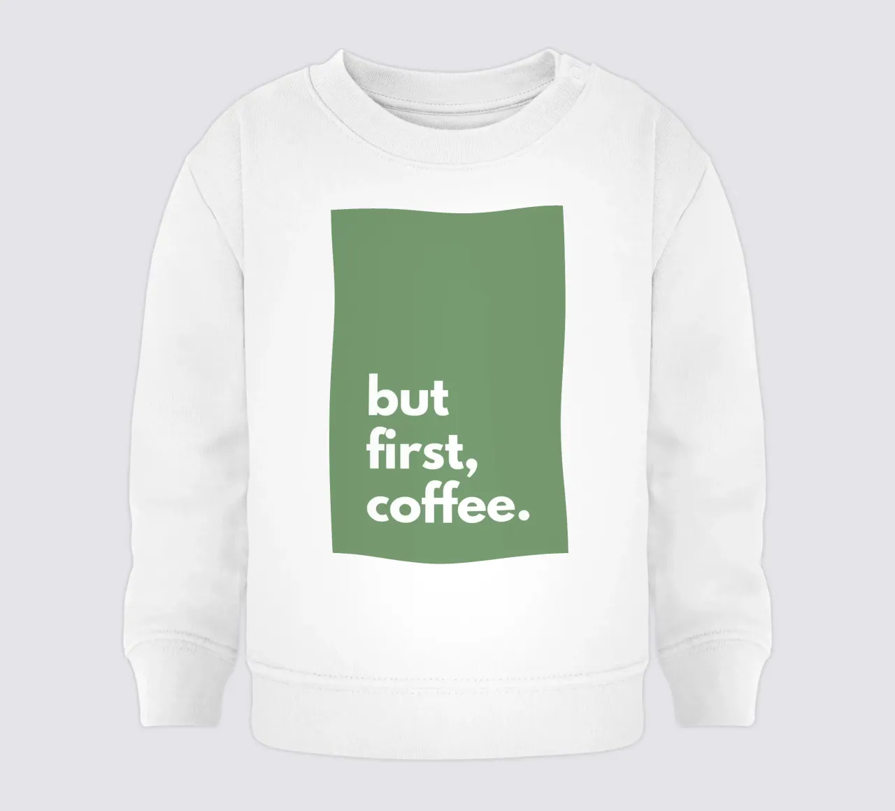 but first, coffee. felpa neonato da NORDLICHT DESIGNS