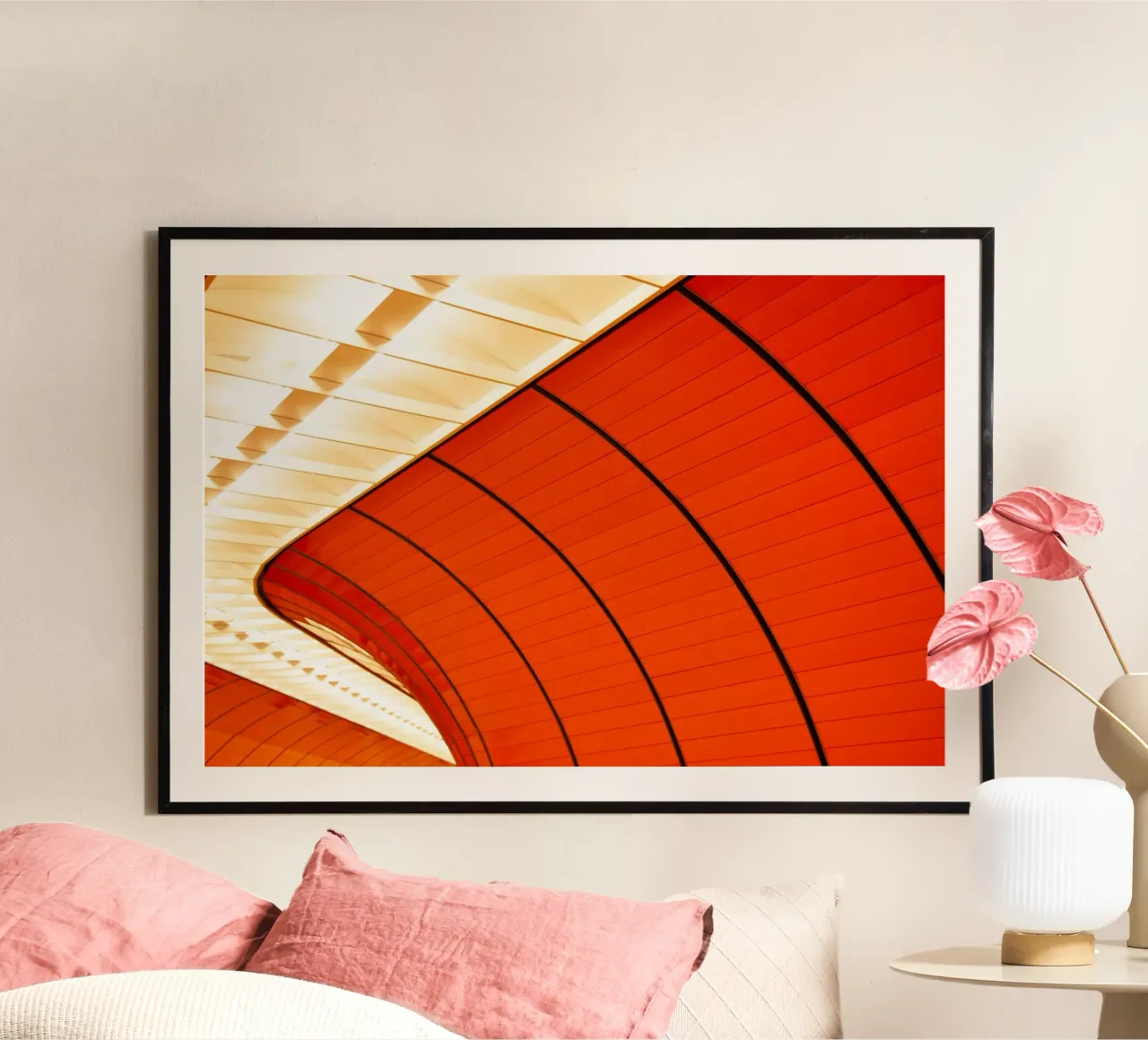 Marienplatz poster con telaio in legno da Flo Klein
