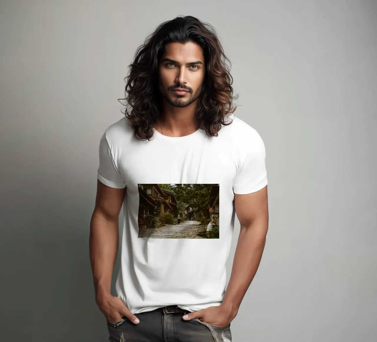 La città di Magome in Giappone t-shirt da Marcel Bisig
