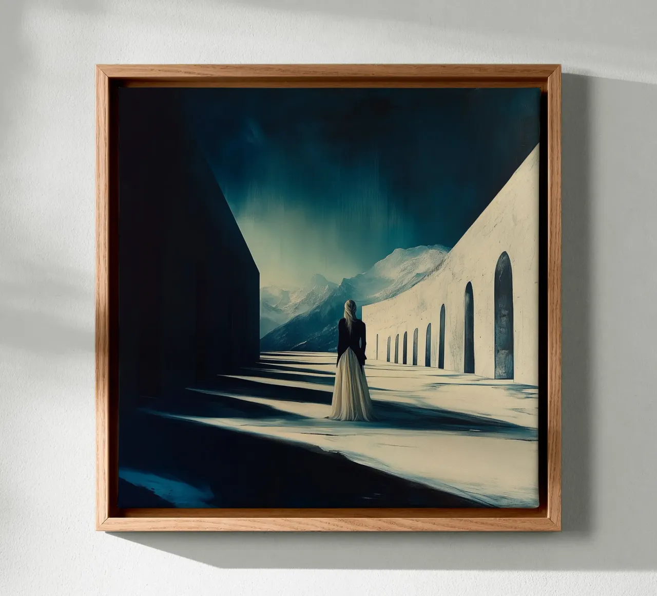 Arch in the sky canvas with Floater frame by Synthaira