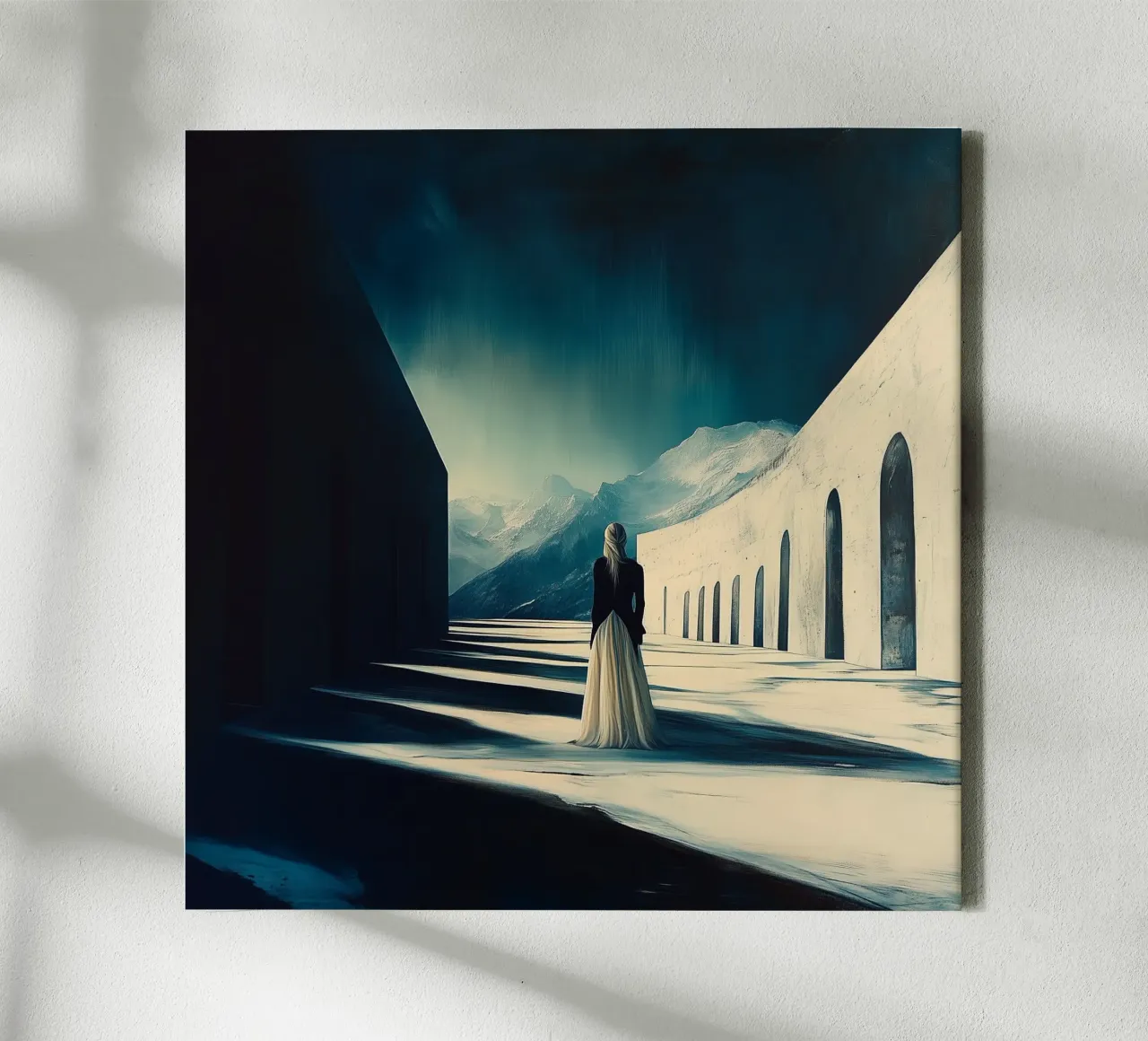 Arch in the sky canvas with Floater frame by Synthaira