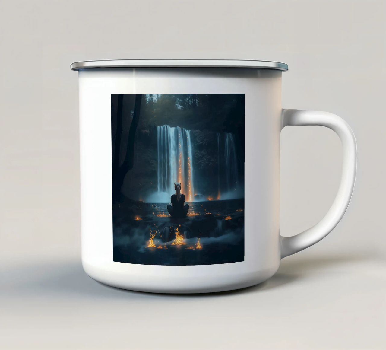 Waterfalls tazza in smalto da Synthaira