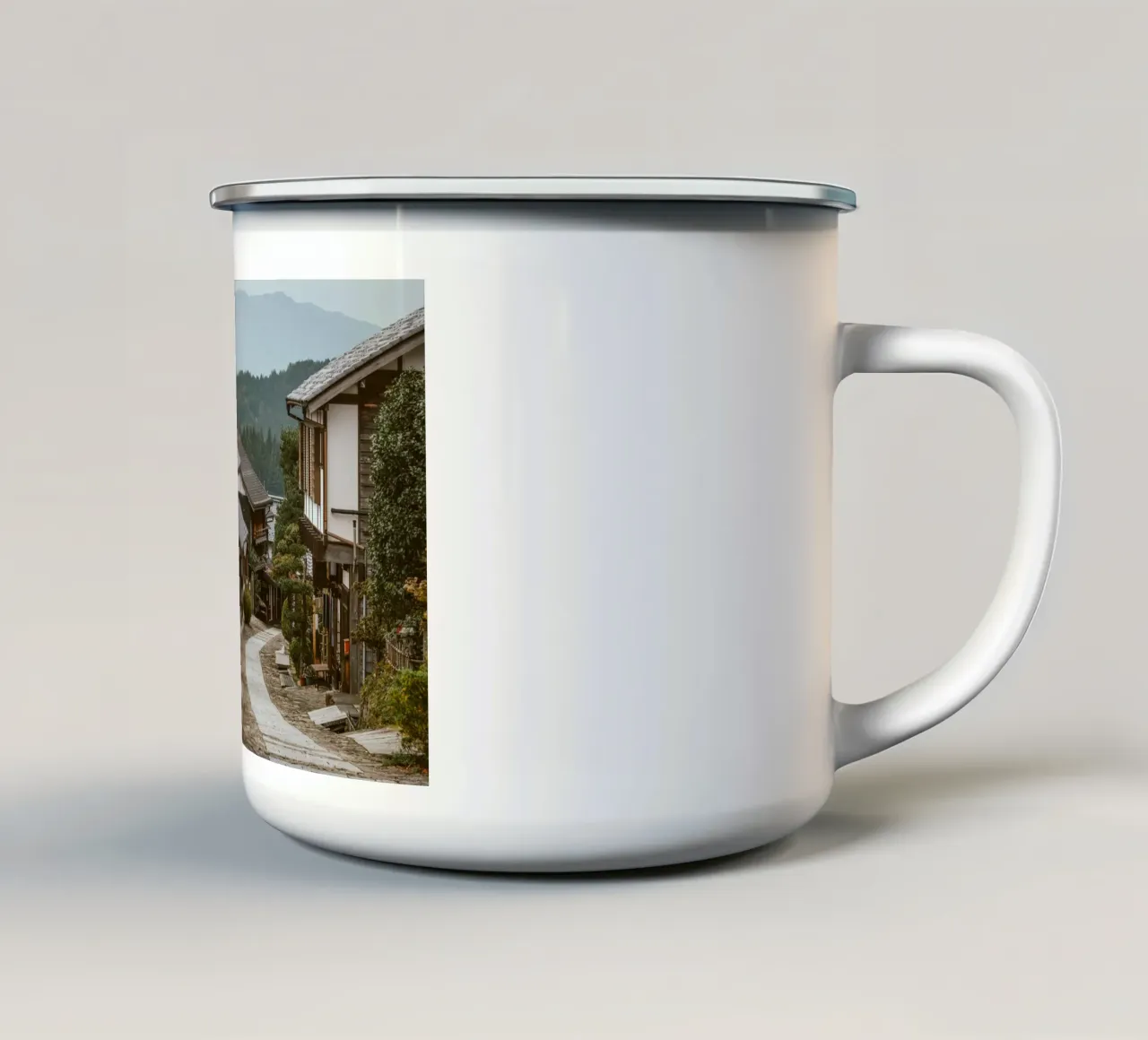 Villaggio giapponese Magome tazza in smalto da Marcel Bisig