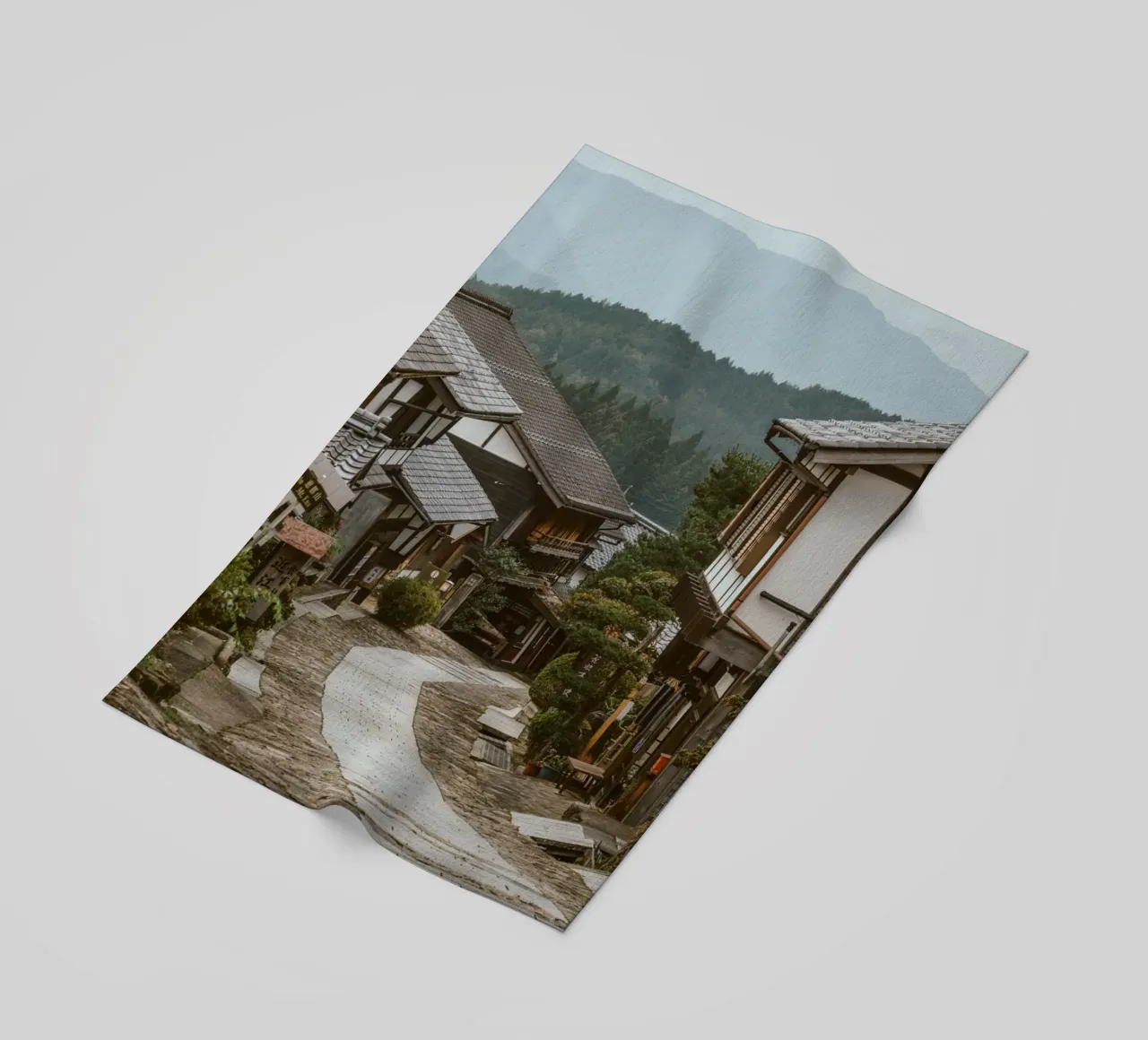 Villaggio giapponese Magome telo mare da Marcel Bisig