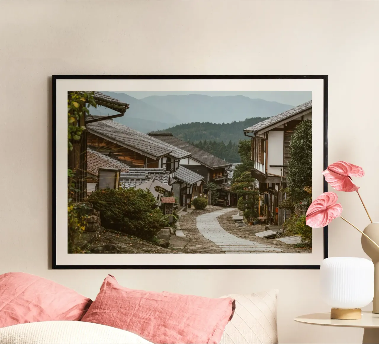Japanisches Dorf Magome Hahnemühle von Marcel Bisig