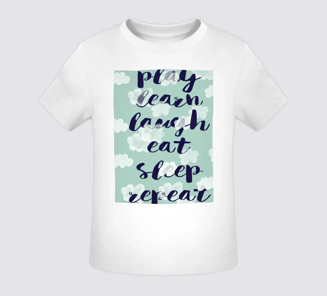 Play Learn Laugh maglietta neonato da treechild
