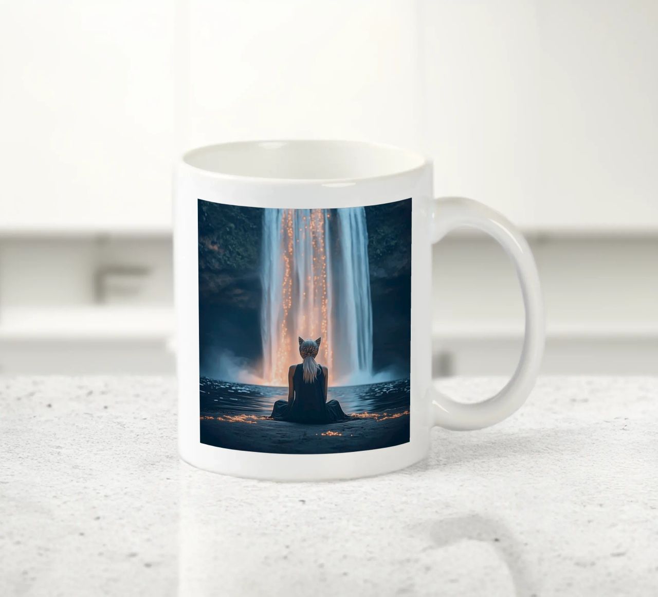 Waterfall tazza in ceramica da Synthaira