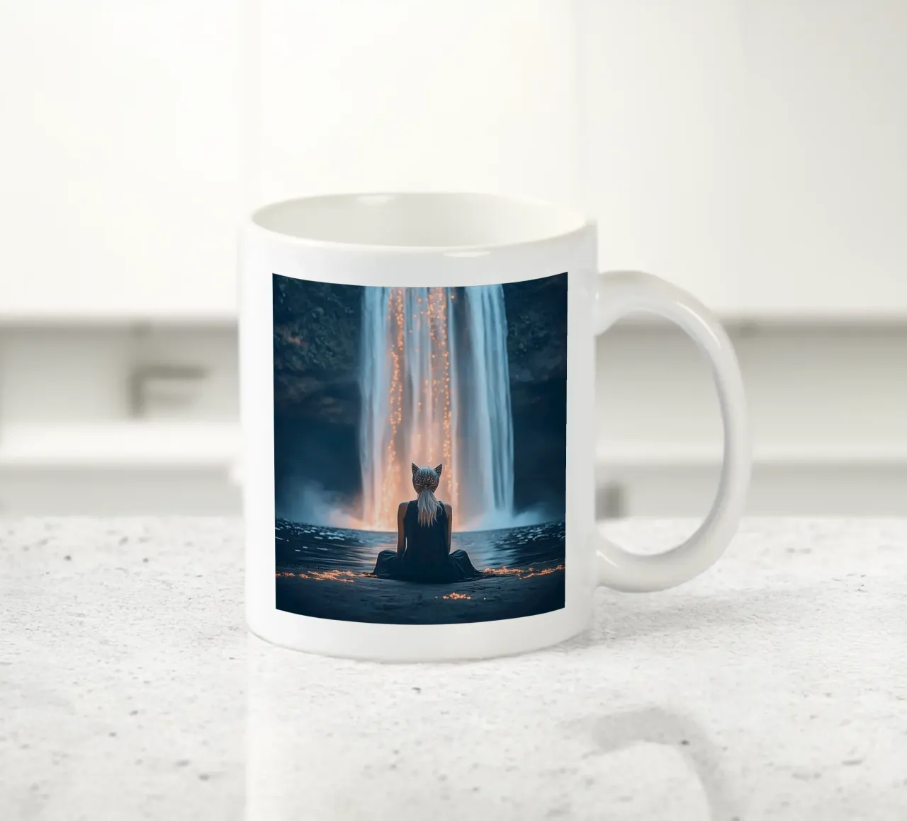 Waterfall Keramik Tasse von Synthaira