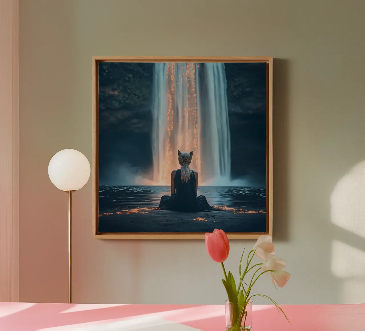 Waterfall tela con Cornice a cassetta da Synthaira