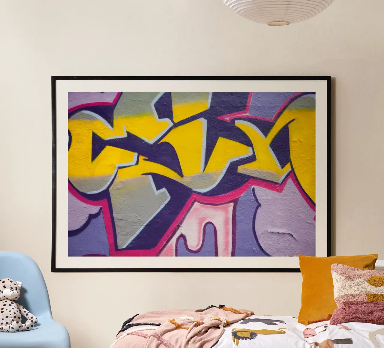 Graffiti an der Wand carta hahnemühle da Flo Klein
