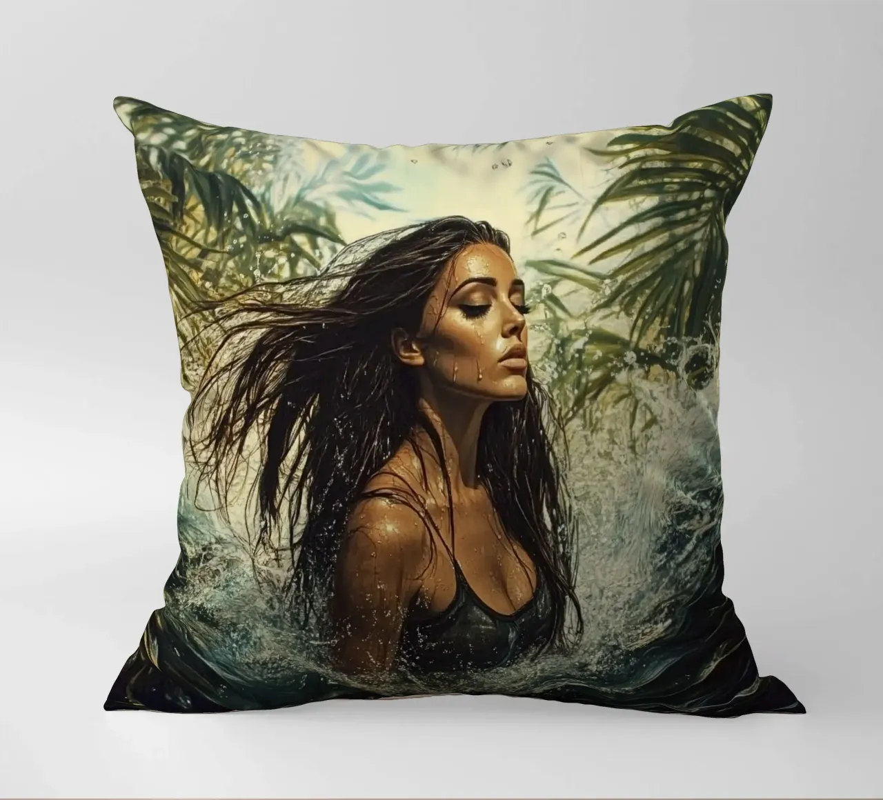 Jungle Waterfall cuscino da Synthaira