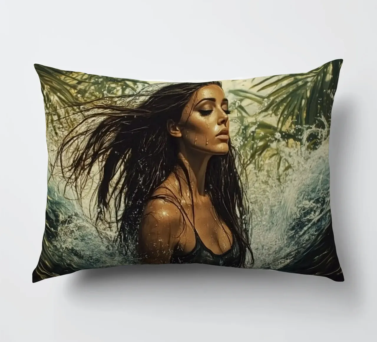 Jungle Waterfall cuscino da Synthaira