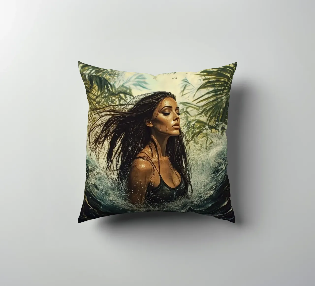 Jungle Waterfall cuscino da Synthaira