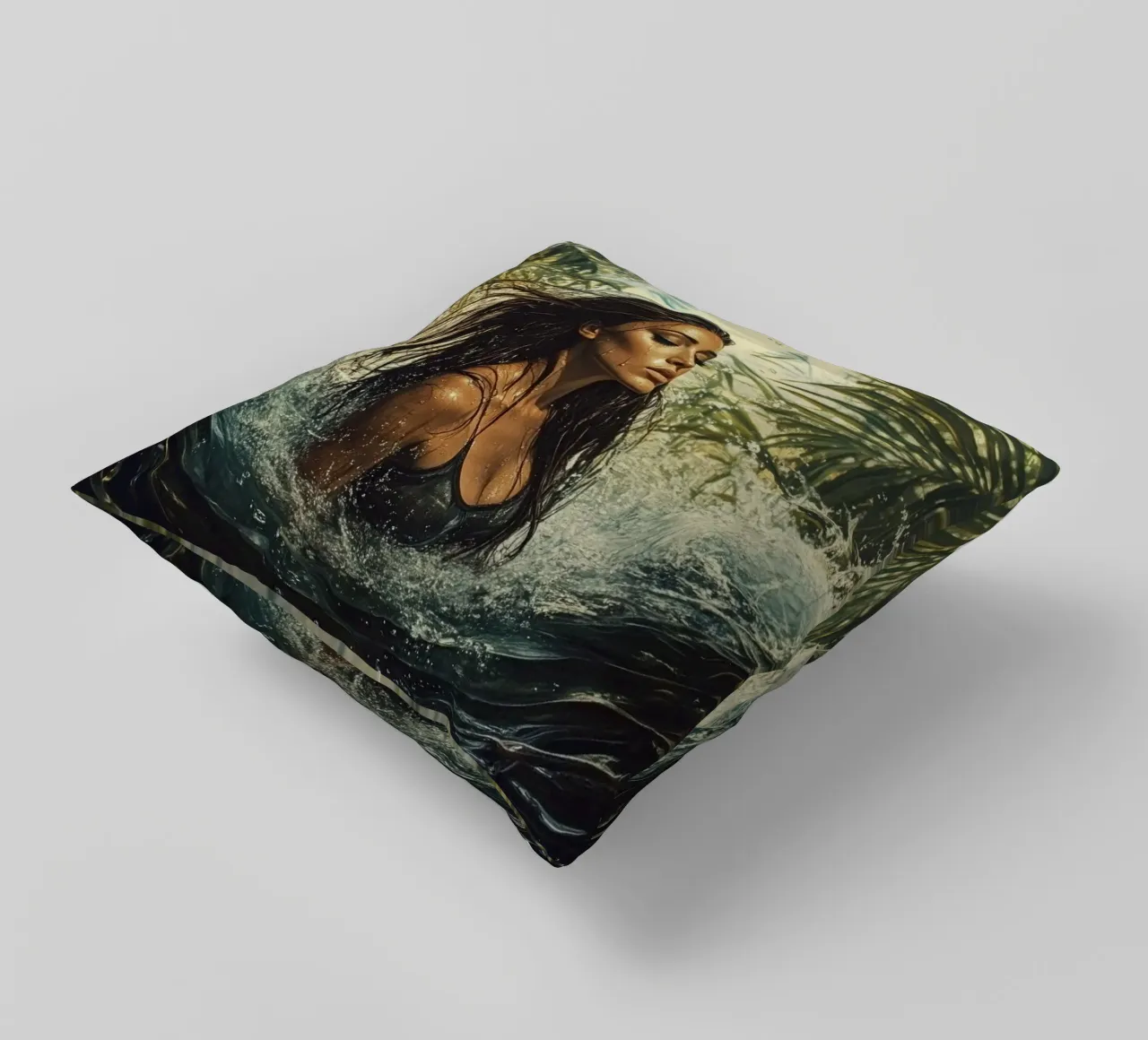 Jungle Waterfall cuscino da Synthaira