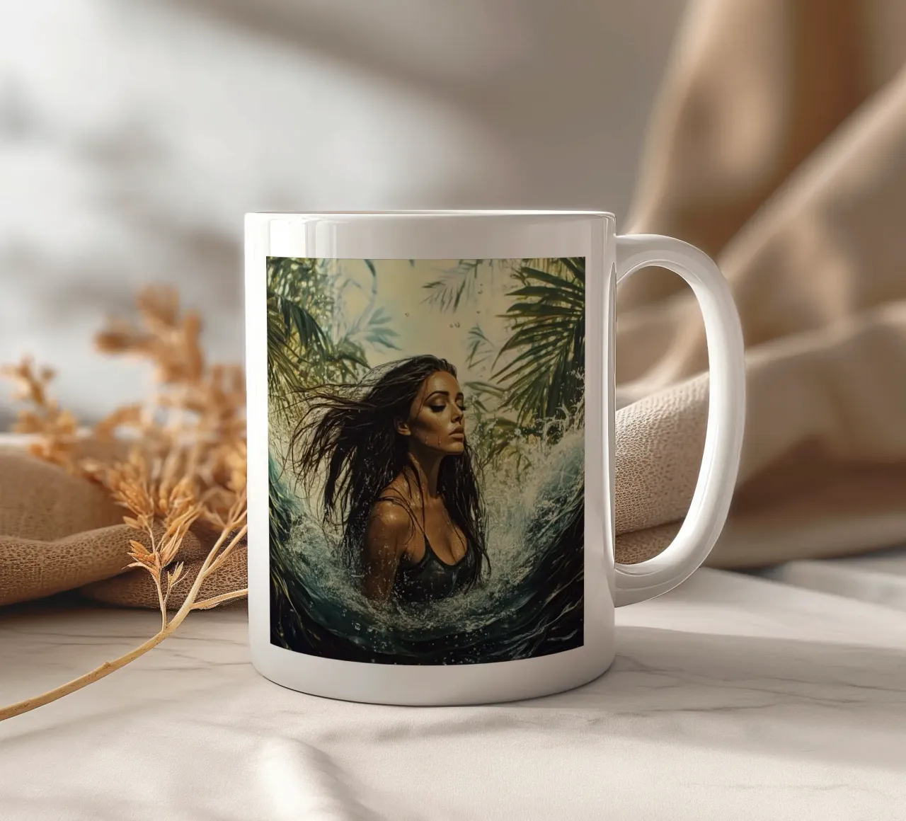 Jungle Waterfall tazza in ceramica da Synthaira