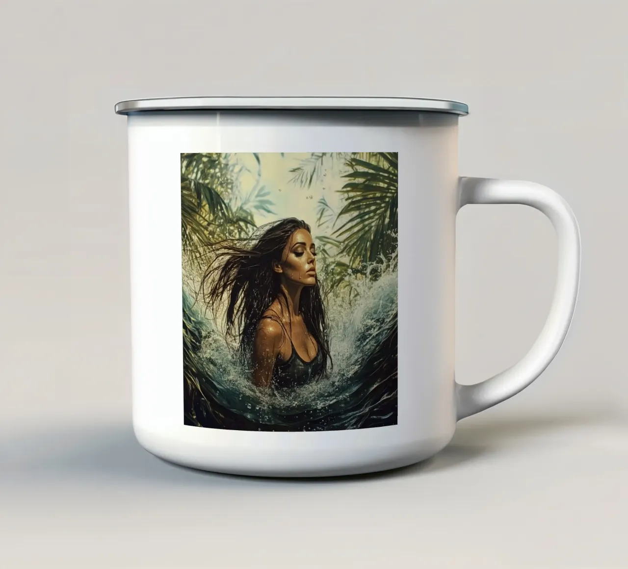 Jungle Waterfall tazza in smalto da Synthaira