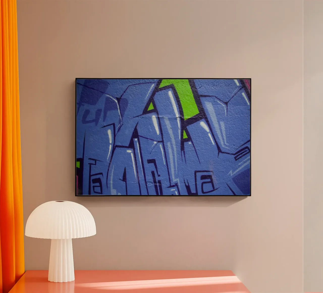 Blue Graffiti plexiglass da Flo Klein