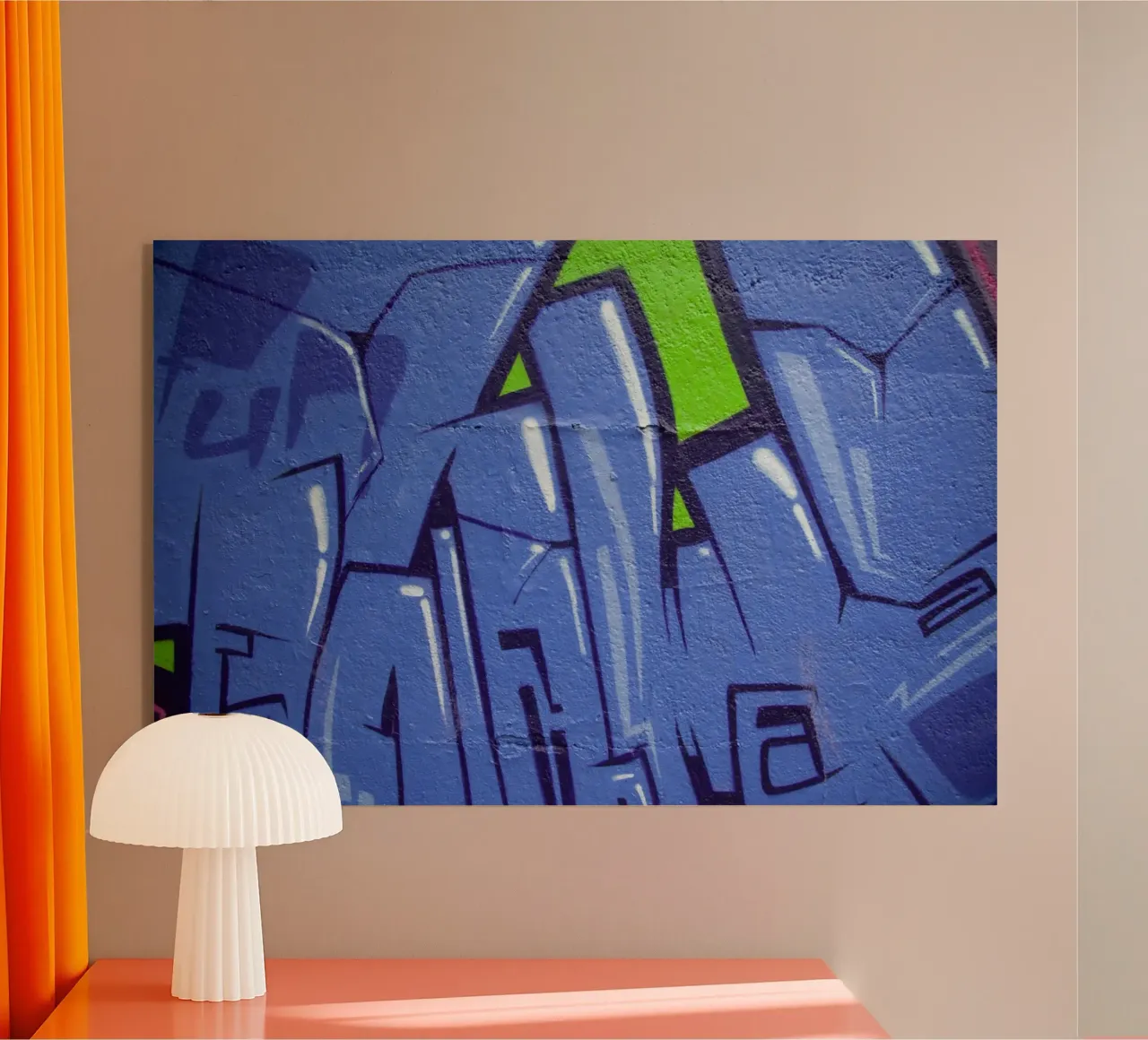 Blue Graffiti plexiglass da Flo Klein