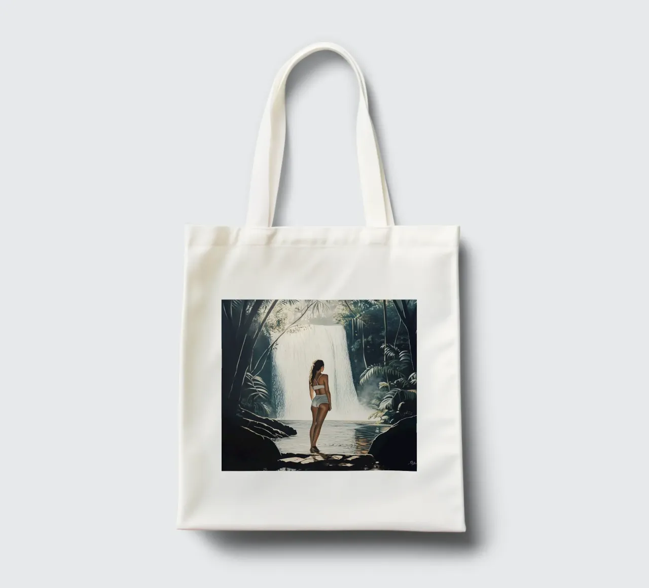 Cascata nella giungla borsa in juta da Synthaira