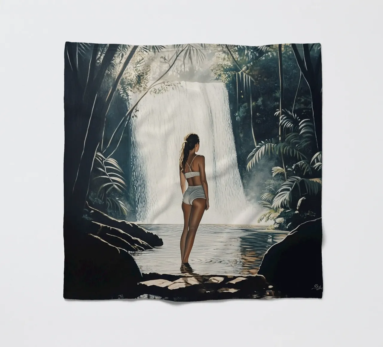 Cascata nella giungla coperta in pile da Synthaira