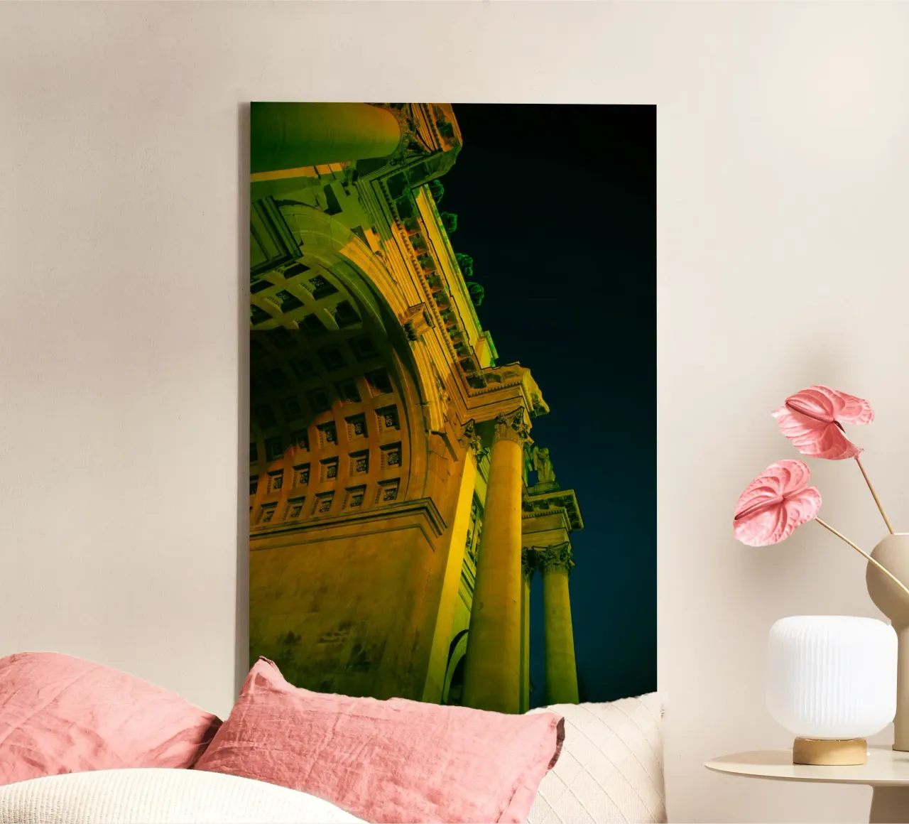 München Siegestor Green tela con Cornice a cassetta da Flo Klein