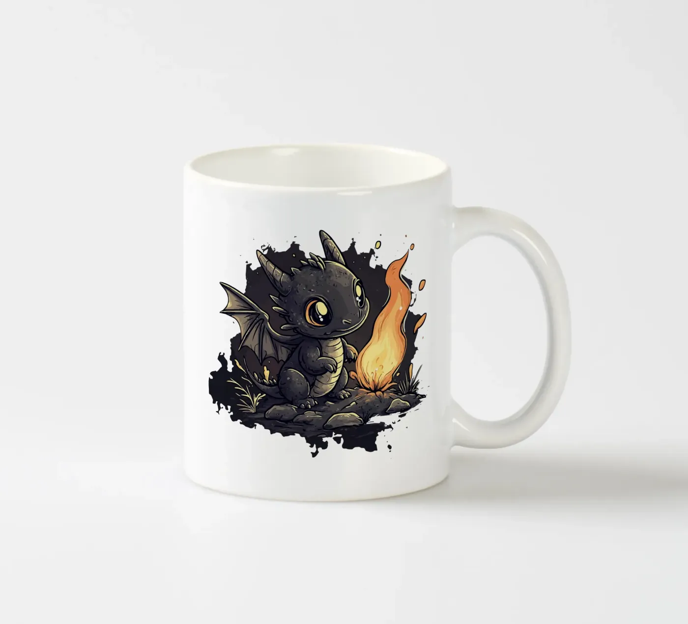 dragon ceramic mug by SternchenStudio
