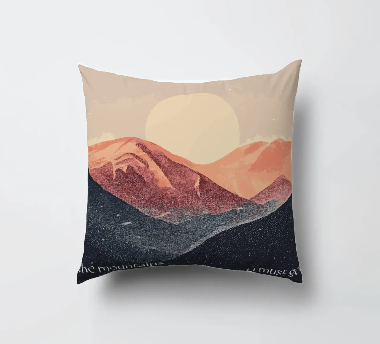 The mountains are calling cuscino da Synthaira