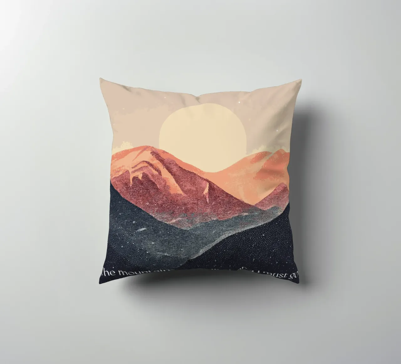 The mountains are calling cuscino da Synthaira