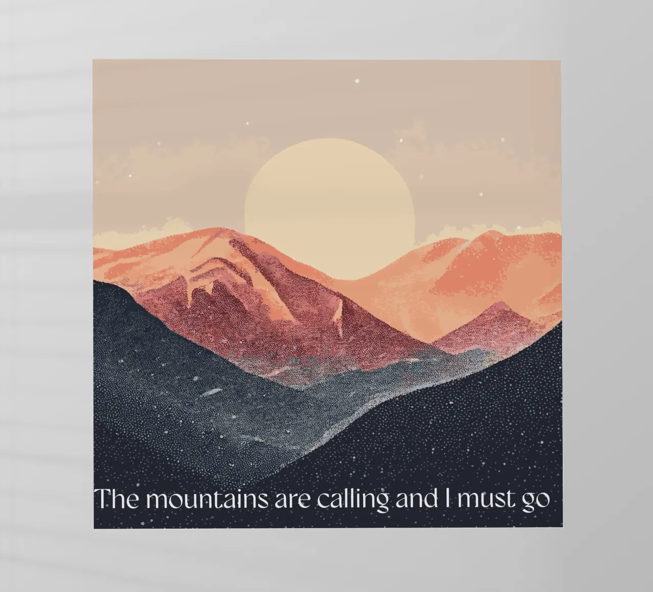 The mountains are calling pellicola backlit da Synthaira