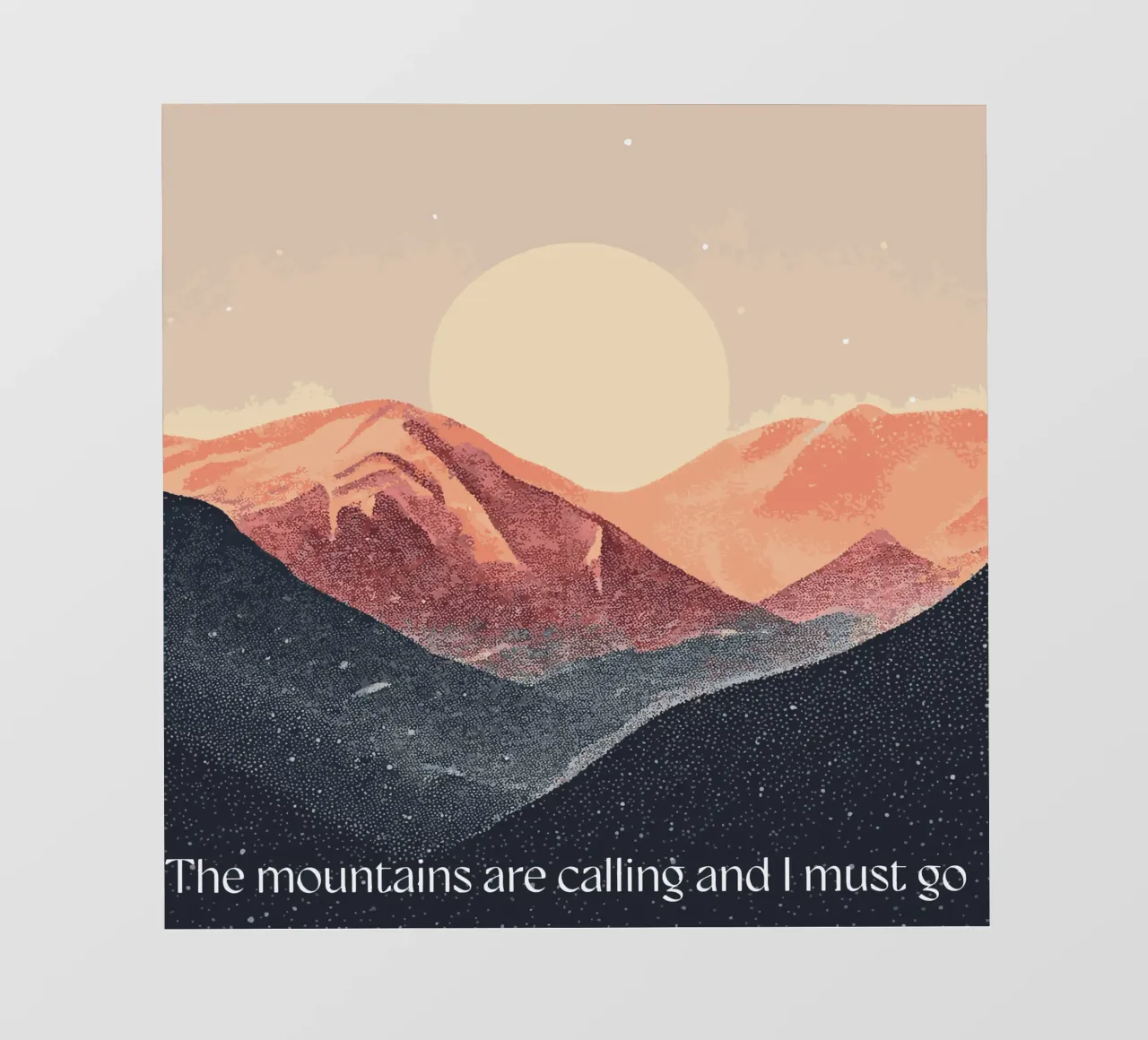 The mountains are calling pellicola backlit da Synthaira