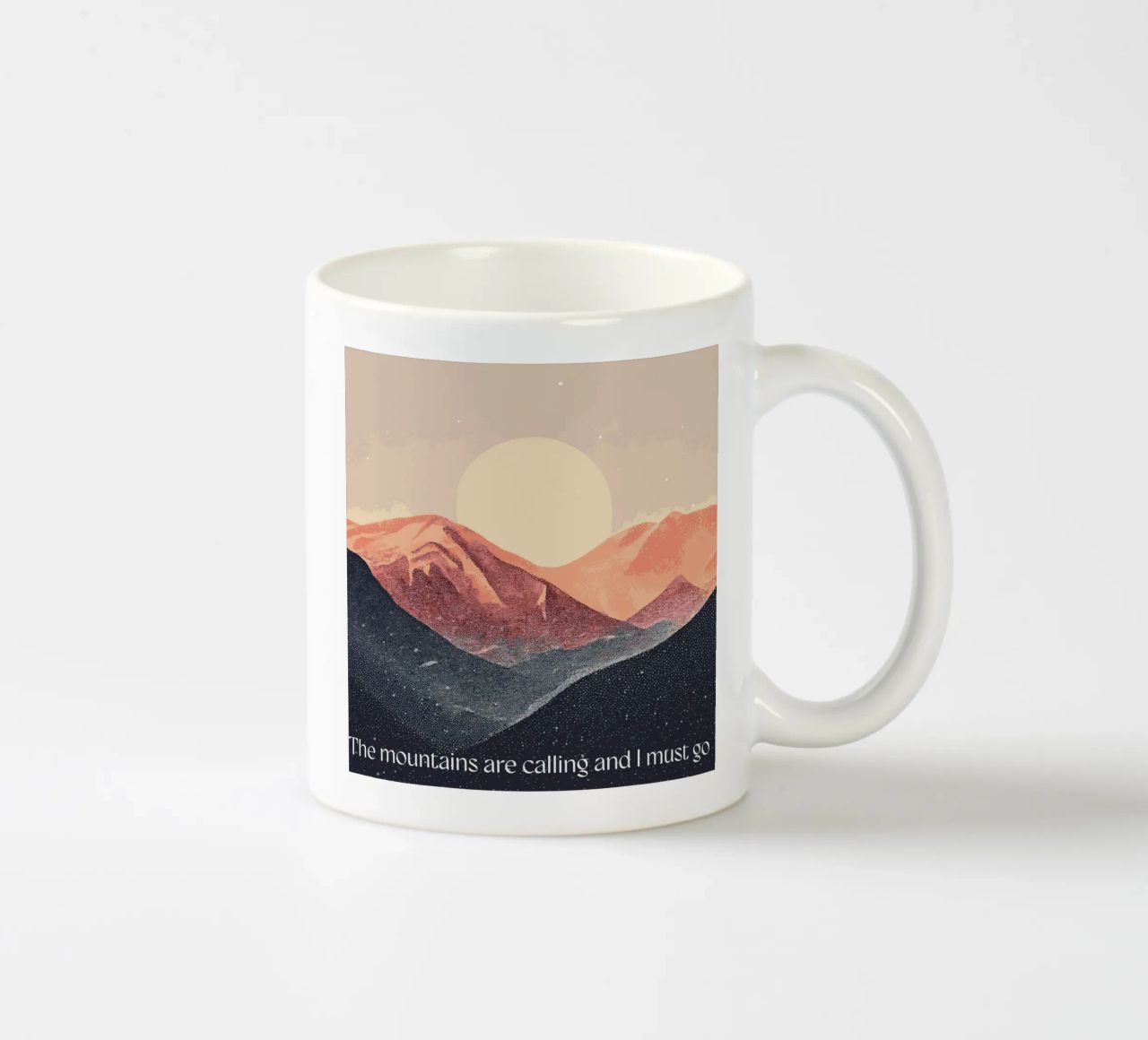 The mountains are calling tazza in ceramica da Synthaira