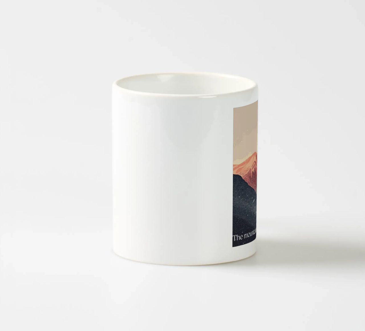 The mountains are calling tazza in ceramica da Synthaira