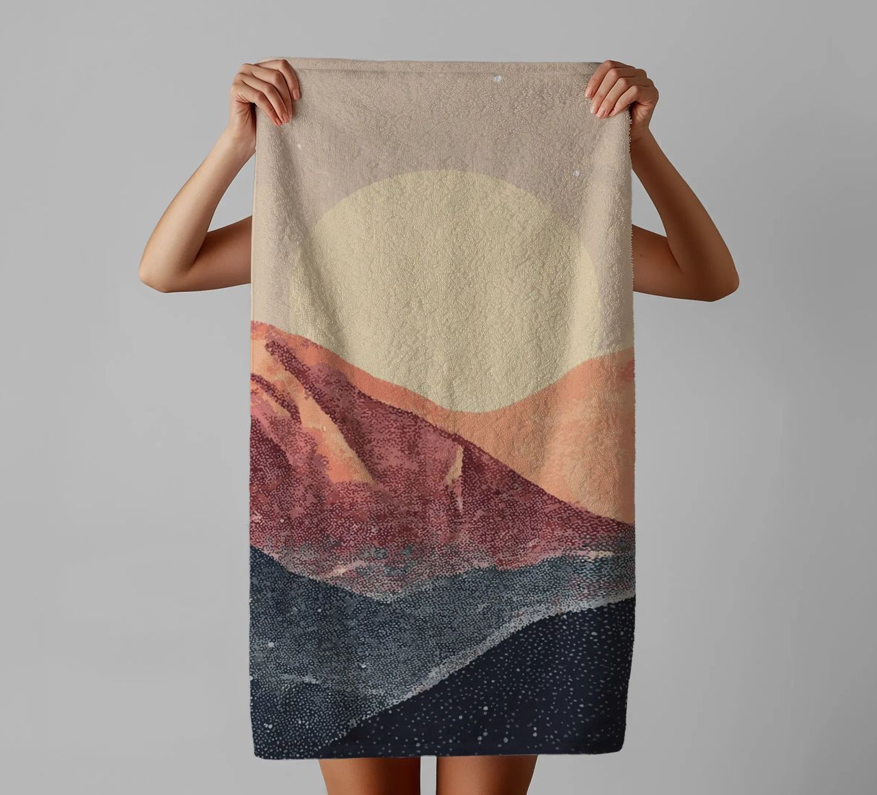 The mountains are calling asciugamano da bagno da Synthaira