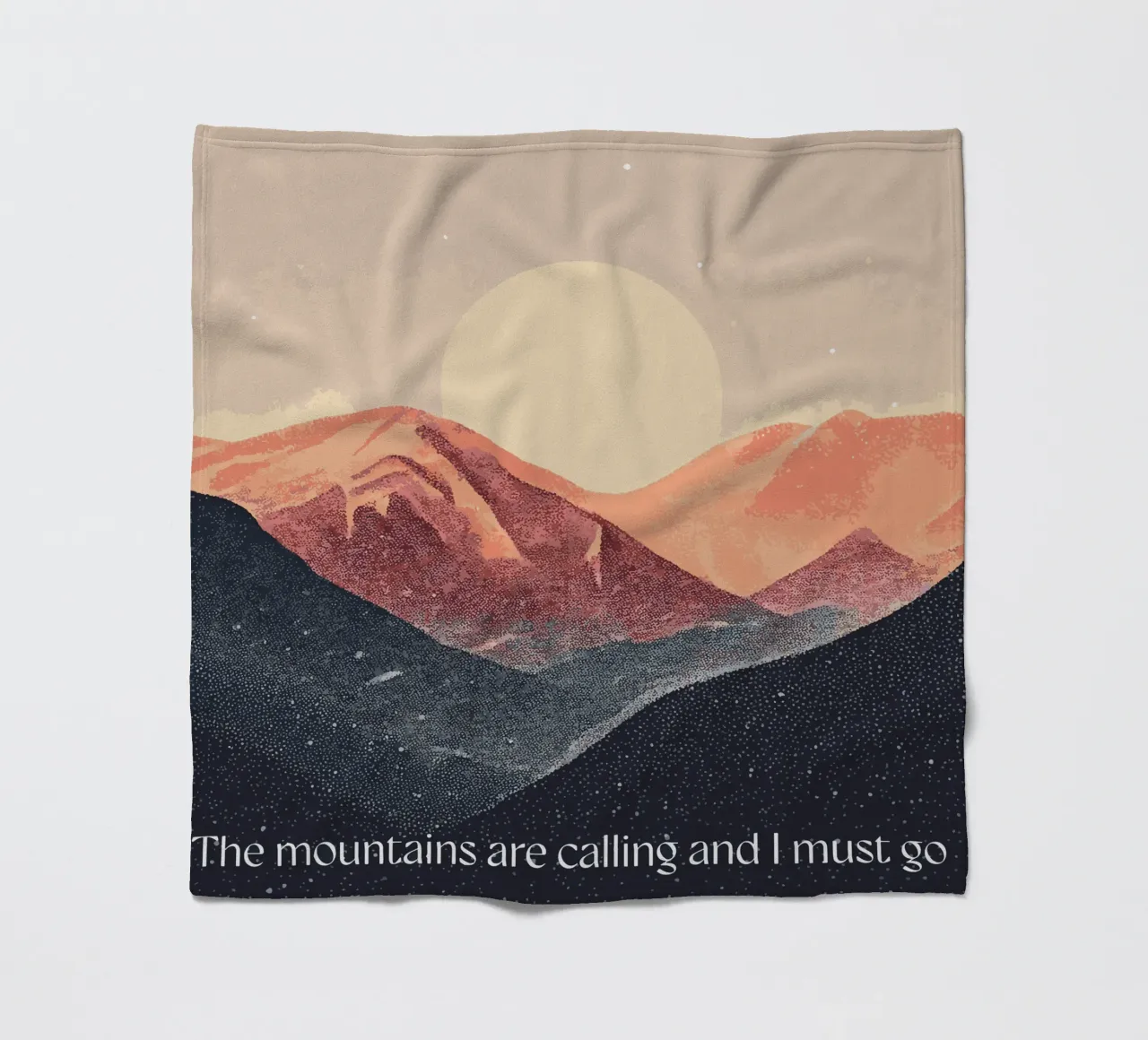 The mountains are calling manta de franela de Synthaira