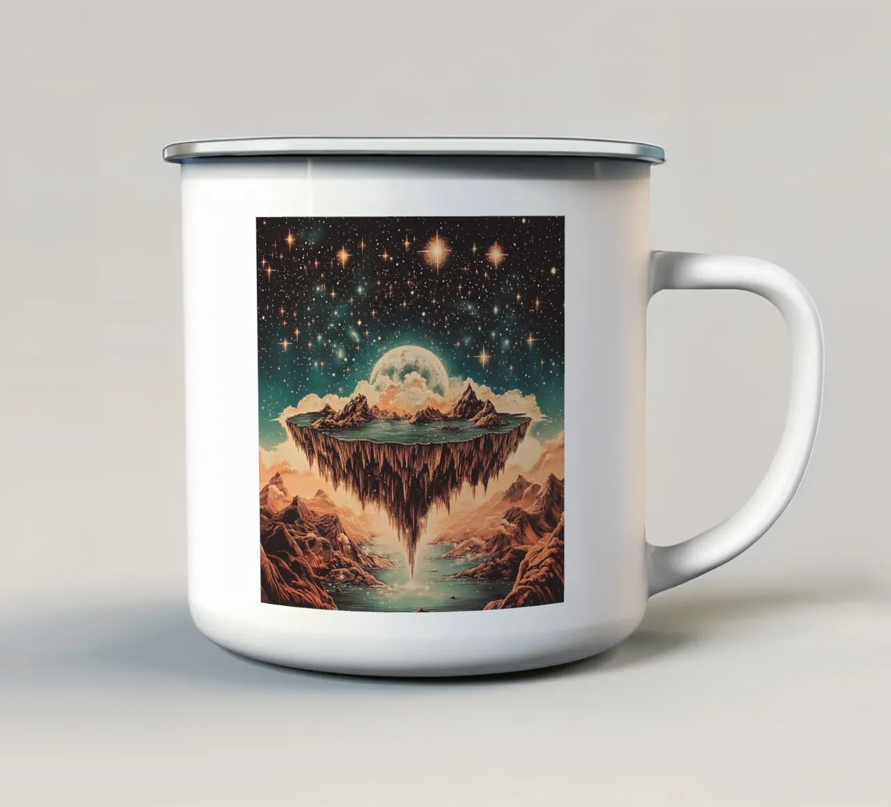 Floating Island tazza in smalto da Synthaira