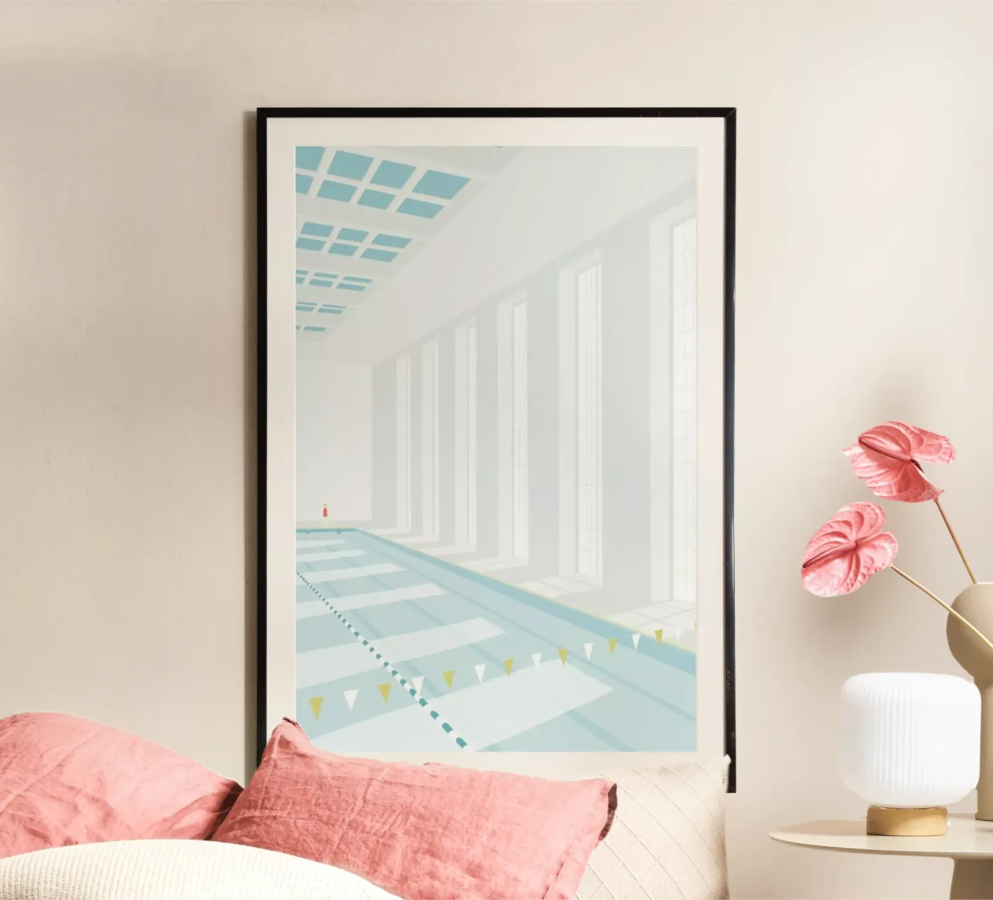Svømmehal poster by Swen Swensøn
