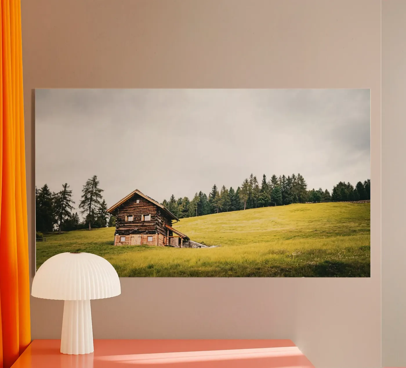 Berghütte 2 acrylic glass by Flo Klein Gallery