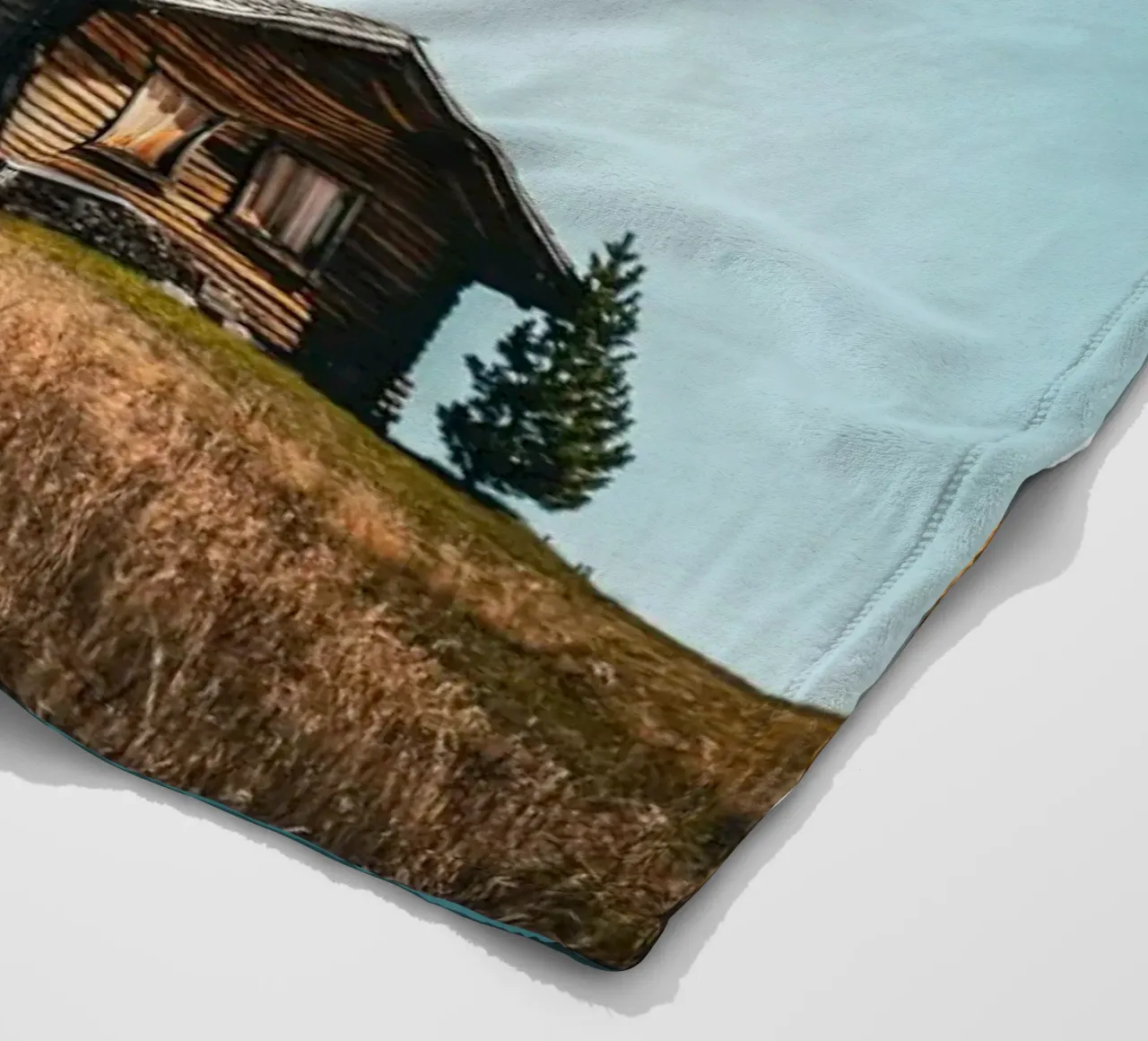 Berghütte 3 fleece blanket by Flo Klein