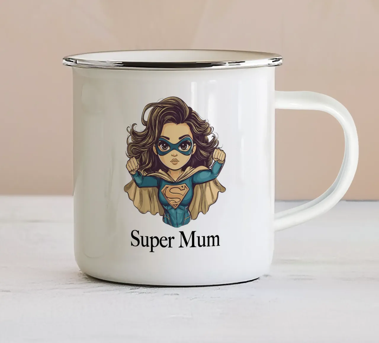 Super Mum tazza in smalto da Synthaira